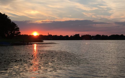 Sonnenuntergang Hausboot Abenteuer